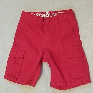 Red ecko shorts size 5